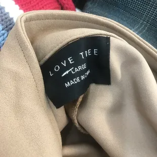 a label on a jacket