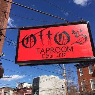 the sign