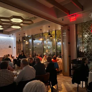 Inside restaurant--very crowded