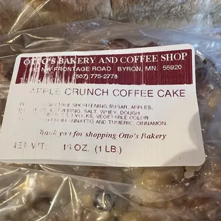 Apple Crunch Coffee Cake