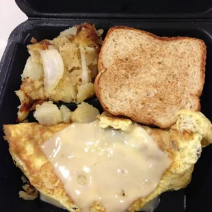 Swiss &amp; mushroom omelette--fresh!
