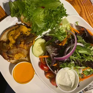Chicken Burger with side salad