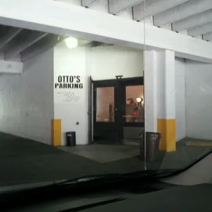 Parking lot entrance
