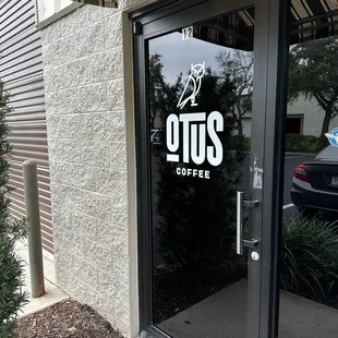 the entrance to the building