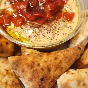 Hummus with roasted red peppers