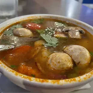 Tom Yum soup - absolutely delicious! A must order