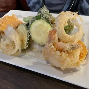 Shrimp and veg tempura