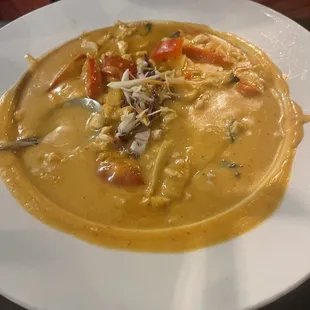 Red curry with chicken