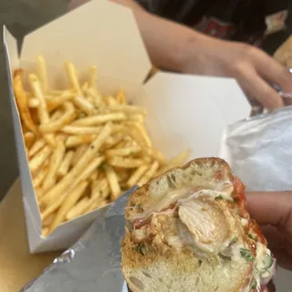 Garlic Chicken Baked Baguette
