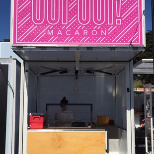 a man sitting in a food truck