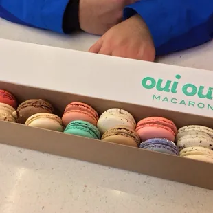 a box of macarons