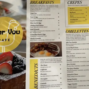 Extensive menu.