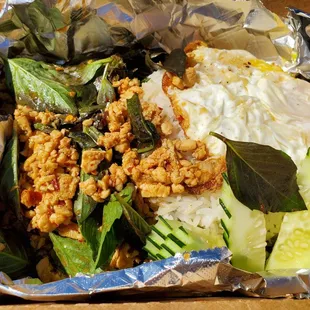 Phad ka prow with chicken Spicy level 2