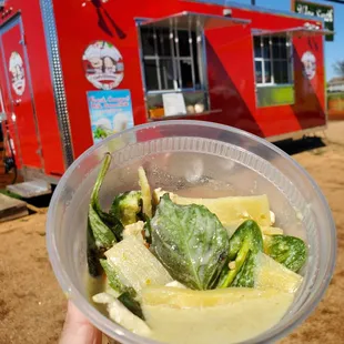 Green curry with spicy chicken  Spicy level 2