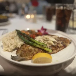 Parmesan Crusted Rainbow Trout with Jumbo Lump Crabmeat