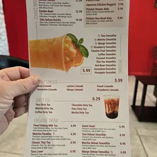 Menu 1.25