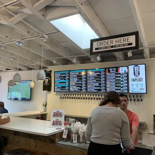 Inside - ordering counter