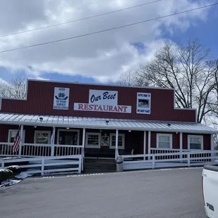 the front of the restaurant