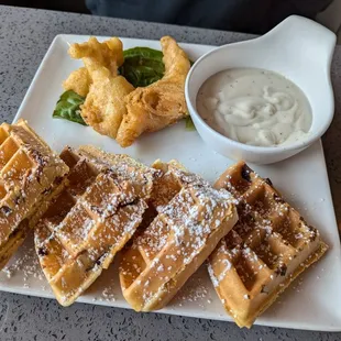 Chicken and waffles