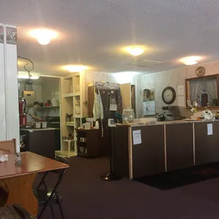 the kitchen and dining area