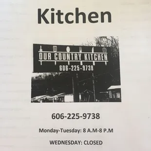 a sign for the restaurant