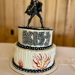 a cake with a figure on top