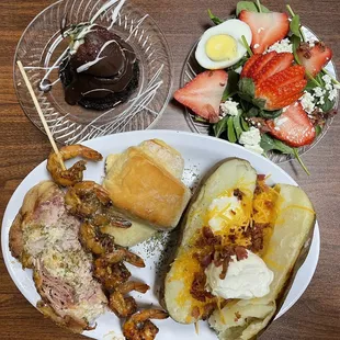 a plate of food on a table