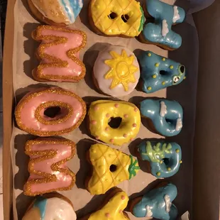 Beach theme personalized donuts