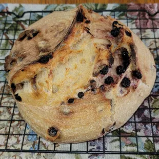 Maple Infused Blueberry &amp; Sweet Lemon Zest Sourdough Bread