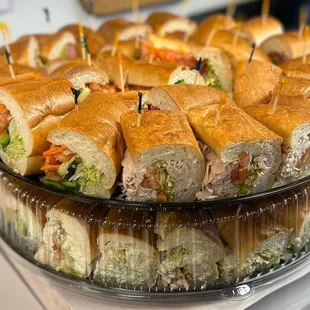 Catering, assorted hoagie tray