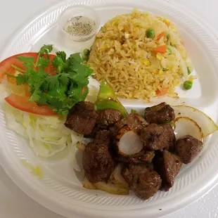 Filet Mignon Beef with Fried Rice