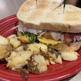Breakfast BLT with home fries