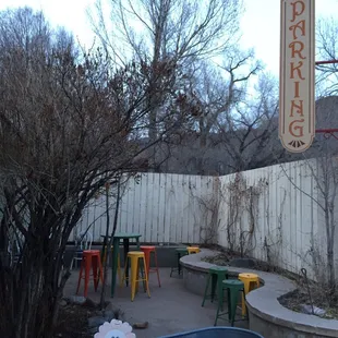 Outside dining sipping