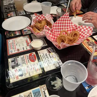 Onion rings and wings
