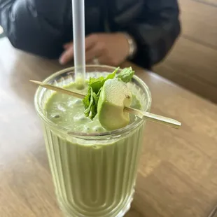 Avocado matcha smoothie