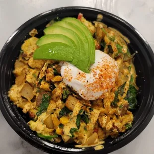 My fav thing to eat. Circle city scramble with avocado