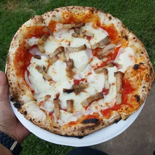 Lychee Smoked Bacon Pizza from Vida Farms.