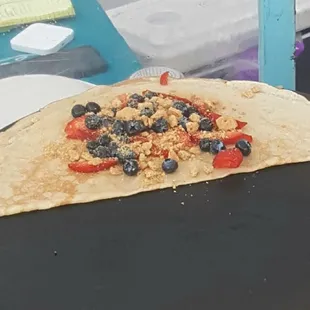 Crepes being made at Paradise Crepes.