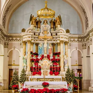 Our Lady of Sorrows Catholic Church Decorated for Christmas
