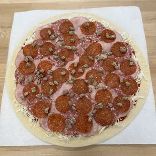 a pepperoni pizza