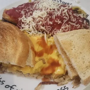 Stuffed pepper omelet