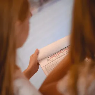 checking out the menu