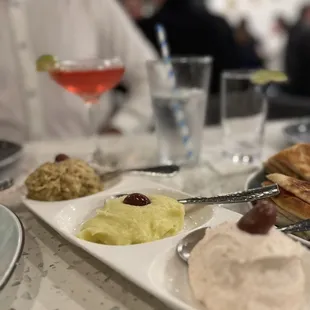 a variety of appetizers