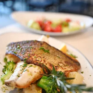 grilled fish, food