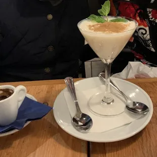 Rice pudding and Greek coffee