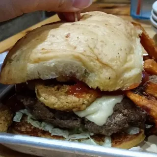FRIED PICKLE BURGER