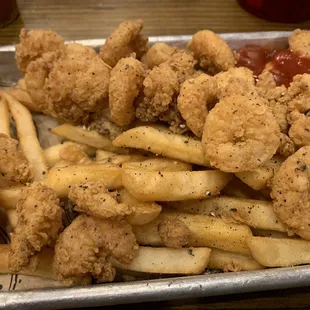Fried shrimp plate