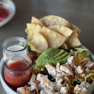 Perry's Fiesta Bowl changed up the dressing and got creamy Italian and mild red chunky salsa!