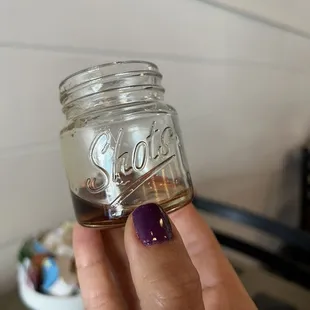 Maple syrup shot for the yummiest French Toast