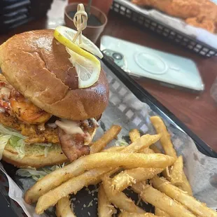 Crabcake, lobster and shrimp BLT